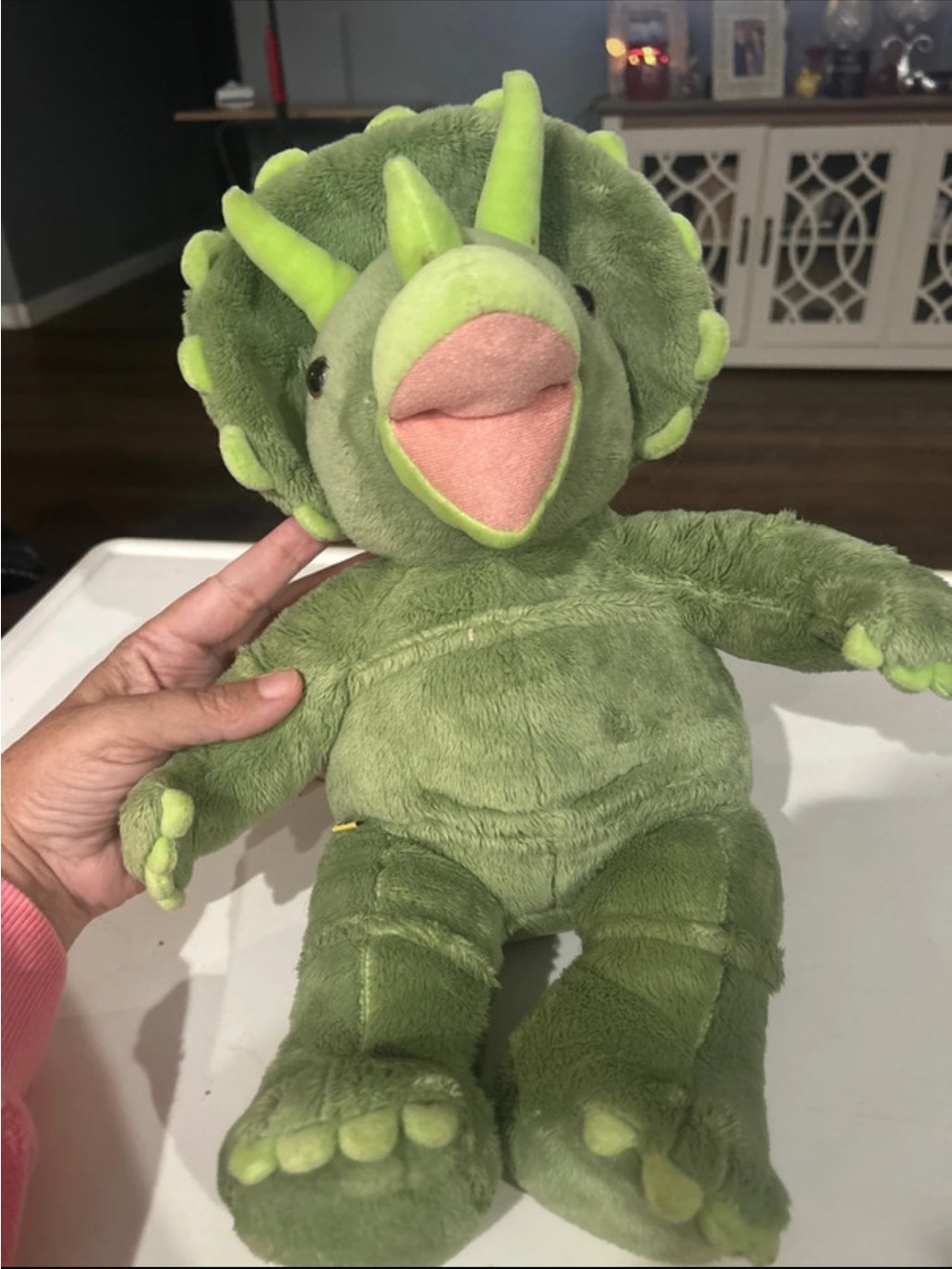 Build-A-Bear Green Plush Triceratops Small Pet Toy